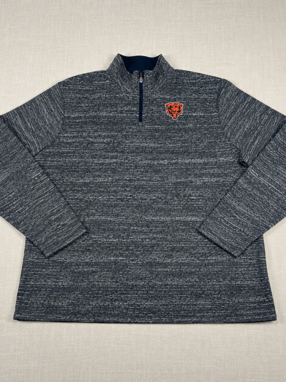 🐻🏈 Chicago Bears NFL Team Apparel 2XL Quarter Zip Fleece Pullover